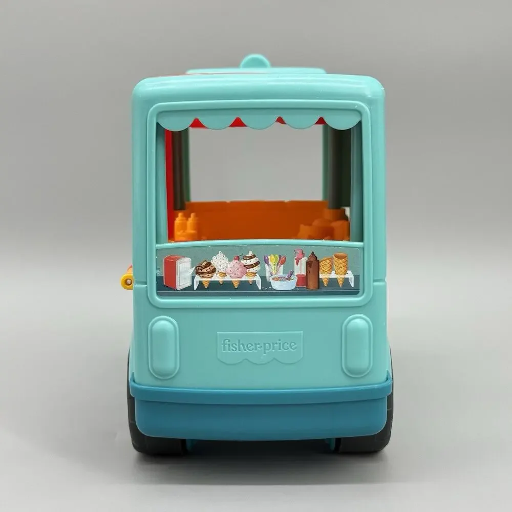Fisher Price Little People Food Truck Taco Truck Sounds + 3 Figures Works